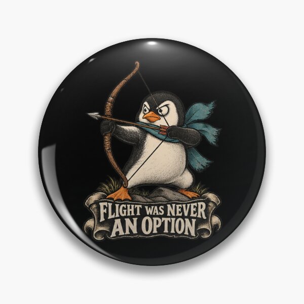 Item preview, Flight Was Never an Option Angry Warrior Penguin Humor designed and sold by will freed18.