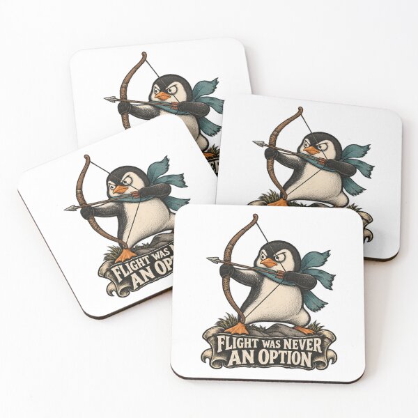Item preview, Flight Was Never an Option Angry Warrior Penguin Humor designed and sold by will freed18.