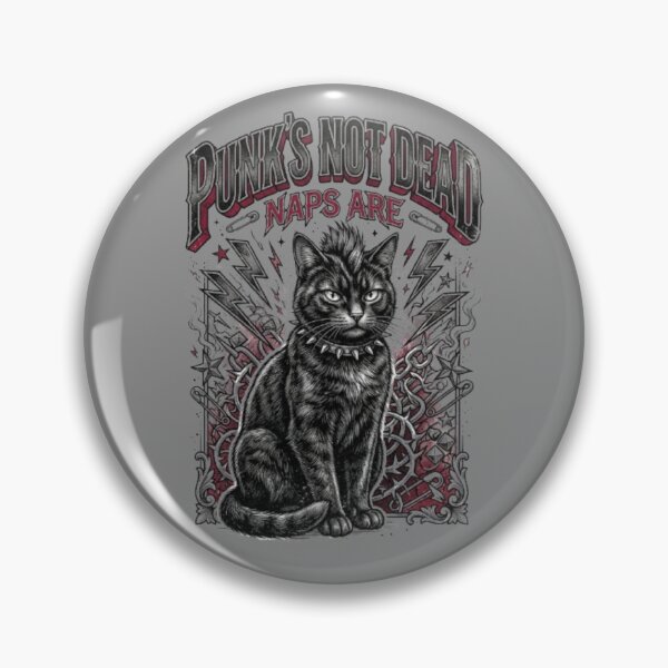 Item preview, Punk's Not Dead Naps Are Funny Punk Cat designed and sold by FurRealStudioCo.