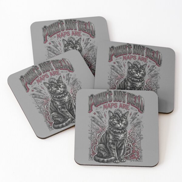 Item preview, Punk's Not Dead Naps Are Funny Punk Cat designed and sold by FurRealStudioCo.