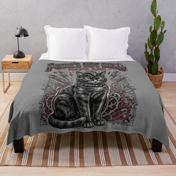 Item preview, Punk's Not Dead Naps Are Funny Punk Cat designed and sold by FurRealStudioCo.