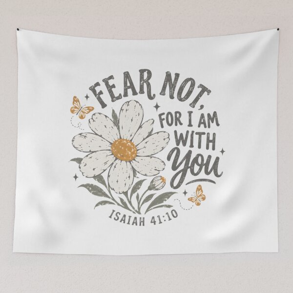 Item preview, Fear Not For I Am With You Isaiah 4110 Christian Floral designed and sold by StarHomes.