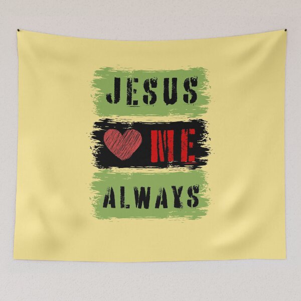 Item preview, Jesus Loves Me Always - Redemption Inspirtional Quotes  - Gift Ideas -Yellow designed and sold by Doiemacreations.