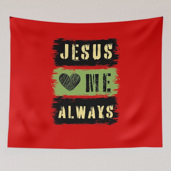 Item preview, Jesus Loves Me Always - Church Orthodox  - Gift Ideas For Men -Red designed and sold by Doiemacreations.