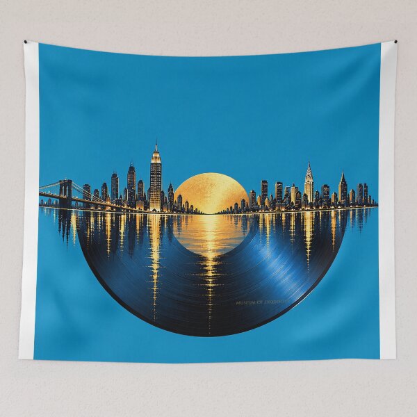 Item preview, Endless Vinyl – New York Skyline  in Blue and Gold designed and sold by LuluLeb.