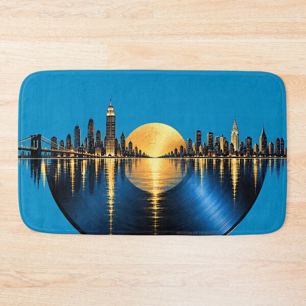 Item preview, Endless Vinyl – New York Skyline  in Blue and Gold designed and sold by LuluLeb.