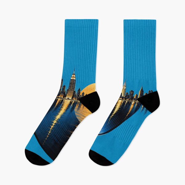Item preview, Endless Vinyl – New York Skyline  in Blue and Gold designed and sold by LuluLeb.