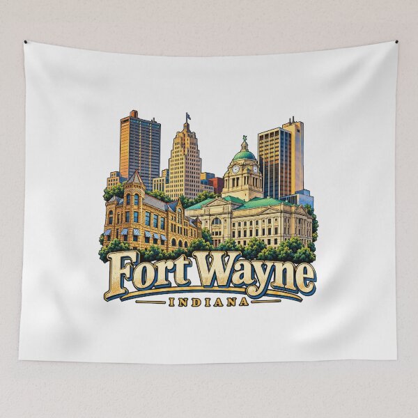 Item preview, Vintage Fort Wayne Indiana Travel Souvenir Landmark Gift designed and sold by MichaeIRellov.