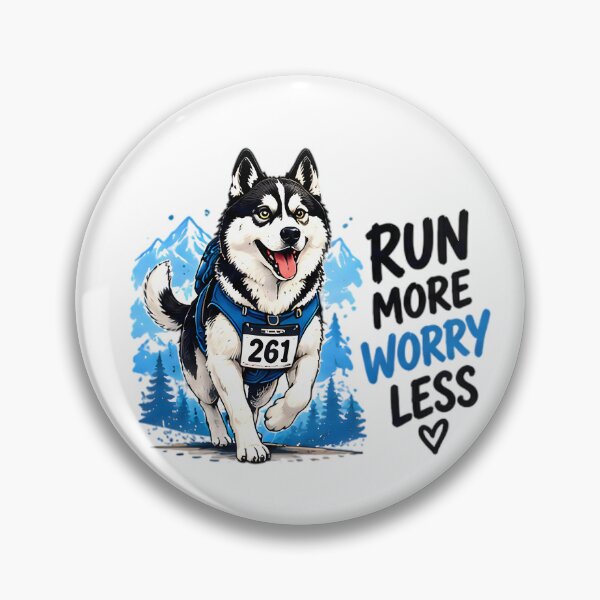 Item preview, Run More Worry Less Running Husky designed and sold by Pyt27.