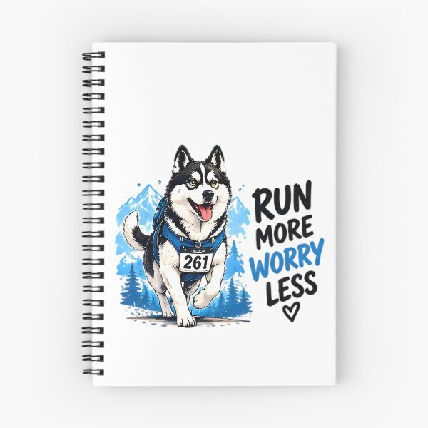 Item preview, Run More Worry Less Running Husky designed and sold by Pyt27.