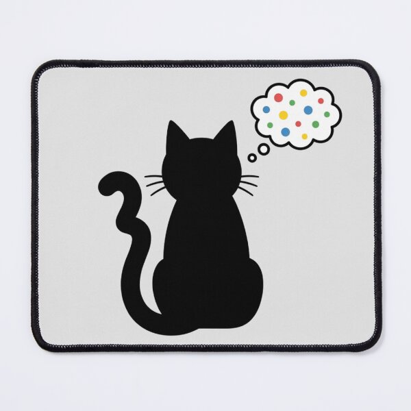 Item preview, Minimalist Black Cat Thought Bubble Funny Art designed and sold by Fine-Arts-Lab.