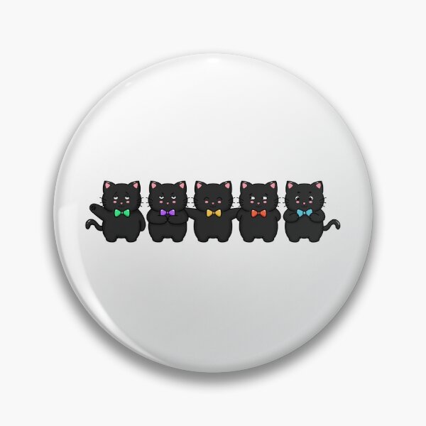 Item preview, Five Cute  Black Cats ! designed and sold by Hello-Cuties.