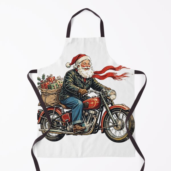 Item preview, Vintage Biker Santa On Motorcycle designed and sold by Dlvznbm.