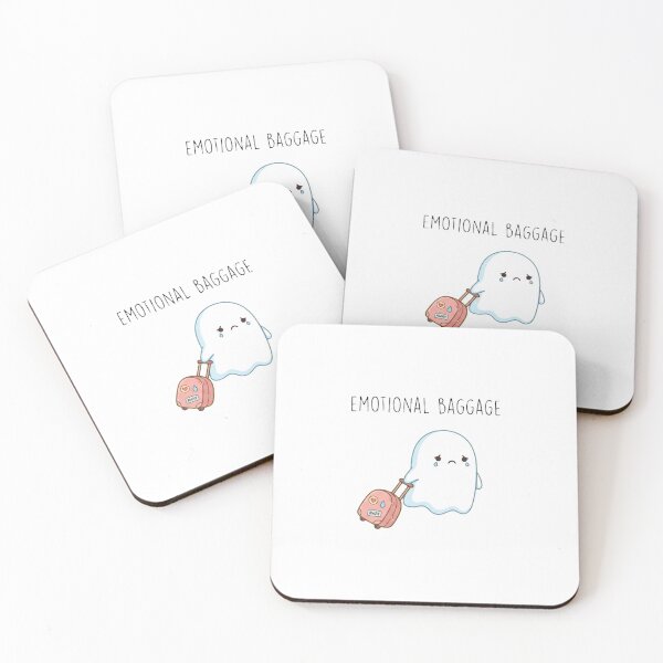 Item preview, Emotional Baggage - Sad Kawaii Ghost designed and sold by AOG-DESIGNS.