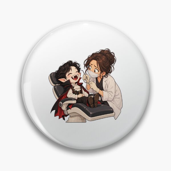 Item preview, Vampire at the Dentist – Funny Halloween Illustration designed and sold by Yaqon.