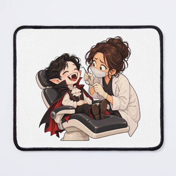 Item preview, Vampire at the Dentist – Funny Halloween Illustration designed and sold by Yaqon.