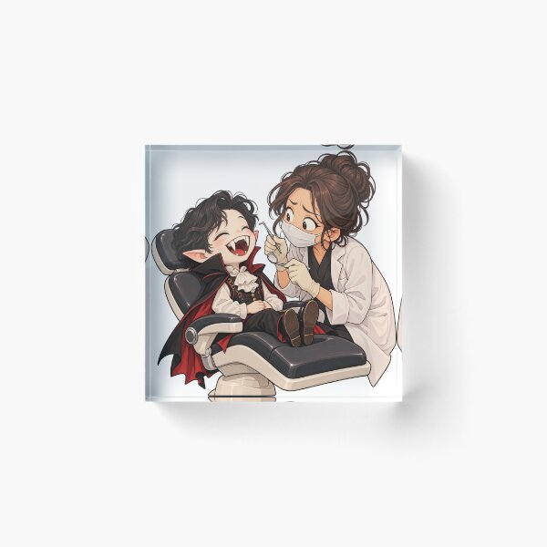 Item preview, Vampire at the Dentist – Funny Halloween Illustration designed and sold by Yaqon.