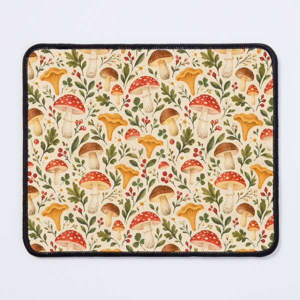 Item preview, Mushroom Goblincore Forestcore Woodland Whimsical Pattern designed and sold by patterncrow.