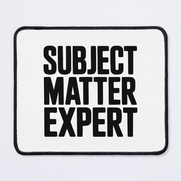 Item preview, Subject Matter Expert designed and sold by Frank Ring.