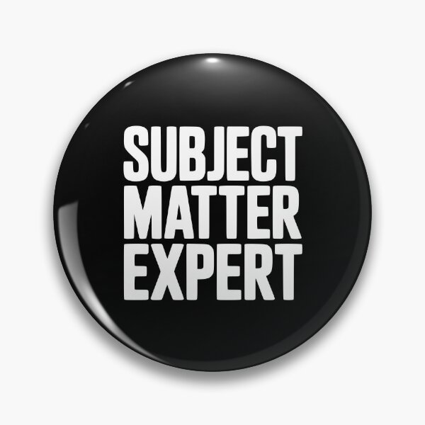 Item preview, Subject Matter Expert designed and sold by Frank Ring.