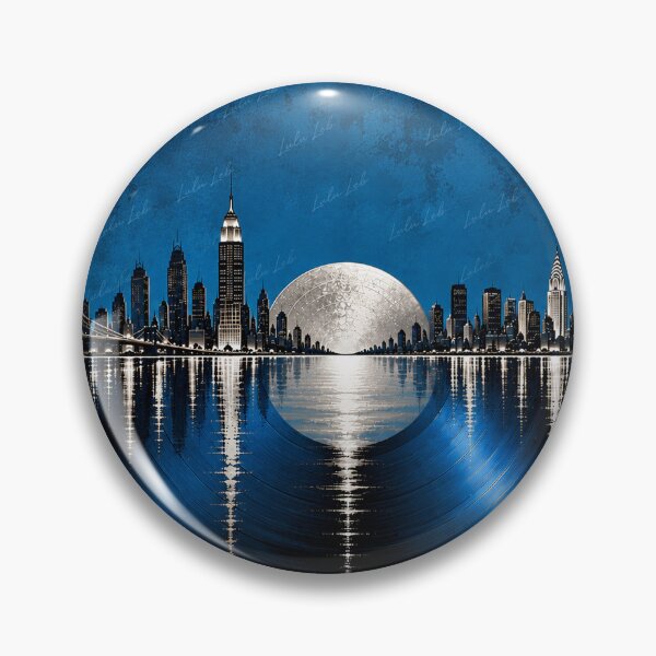 Item preview, Endless Vinyl – New York in Blue and Silver designed and sold by LuluLeb.