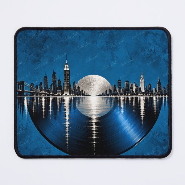 Item preview, Endless Vinyl – New York in Blue and Silver designed and sold by LuluLeb.