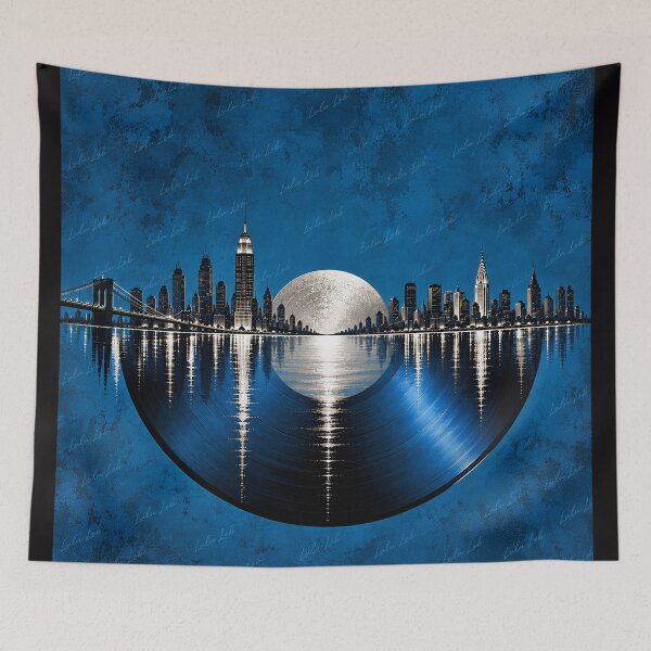 Item preview, Endless Vinyl – New York in Blue and Silver designed and sold by LuluLeb.