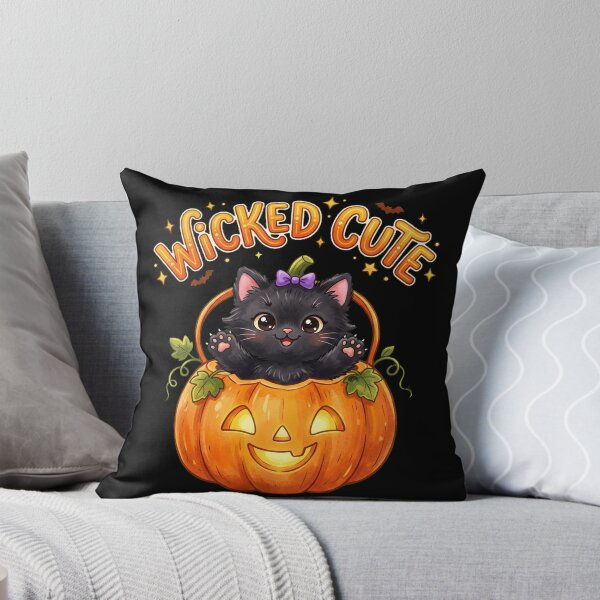 Item preview, Wicked Cute - Black Kitten in Carved Pumpkin designed and sold by AOG-DESIGNS.
