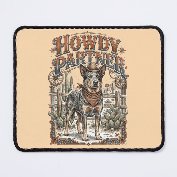 Item preview, Howdy Partner Funny Cowboy Dog designed and sold by FurRealStudioCo.