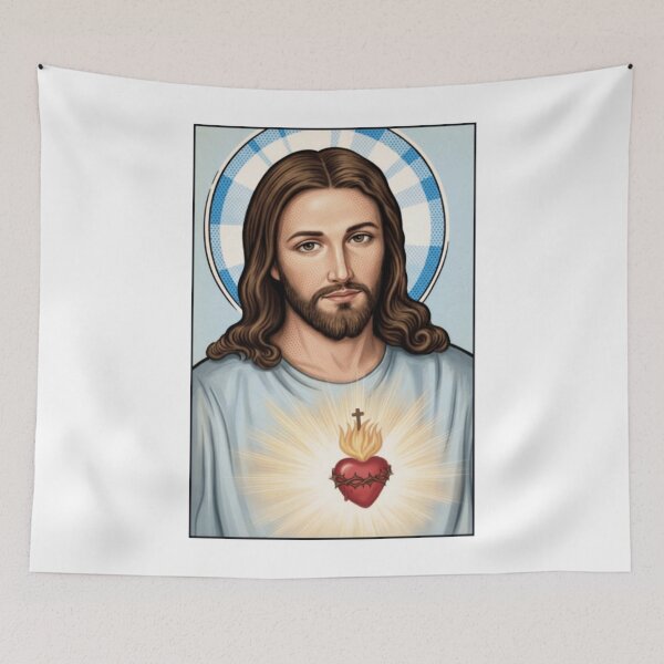 Item preview, Pop Art Jesus Sacred Heart Vintage Comic Style Graphic designed and sold by StarHomes.