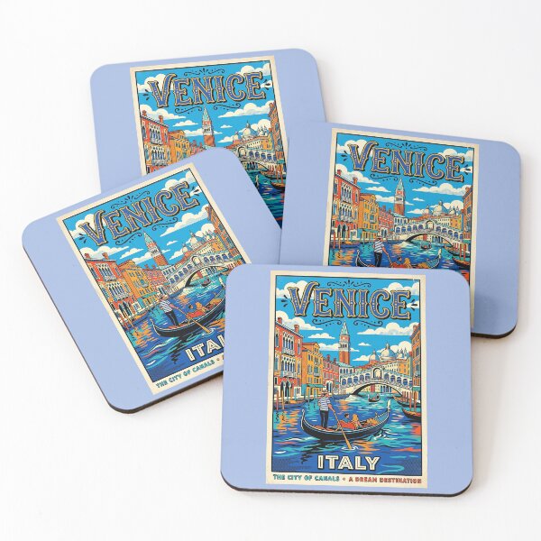 Item preview, Venice City Of Canals Vintage Style Travel Poster designed and sold by ArtworkNorth.