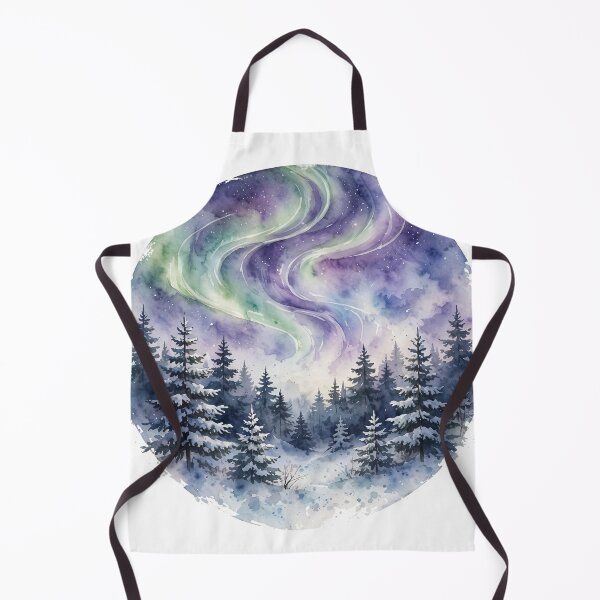 Item preview, Northern Lights Watercolor Night designed and sold by Dlvznbm.