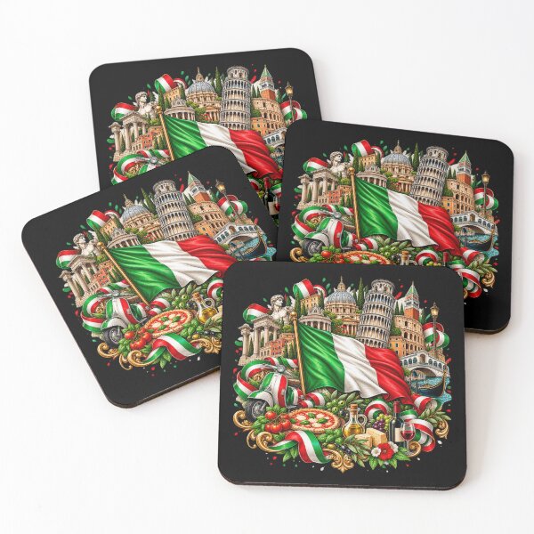 Item preview, Italian Heritage Collage – Icons of Italy designed and sold by TroviTutto.