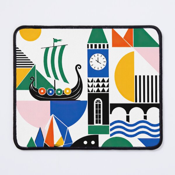 Item preview, Waterford Ireland graphic poster featuring colorful geometric la designed and sold by ckybe.