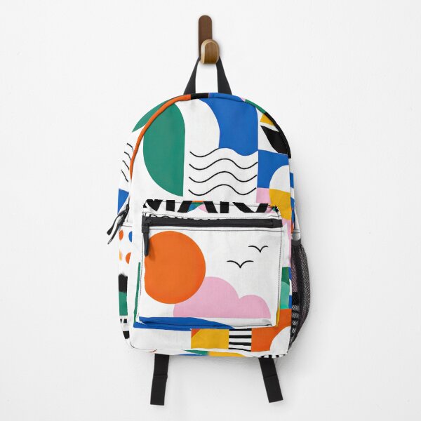 Item preview, Colorful geometric poster for Makassar Indonesia featuring abstr designed and sold by ckybe.