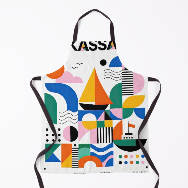Item preview, Colorful geometric poster for Makassar Indonesia featuring abstr designed and sold by ckybe.