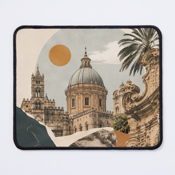 Item preview, Palermo Italy travel collage featuring historic cathedral archit designed and sold by ckybe.