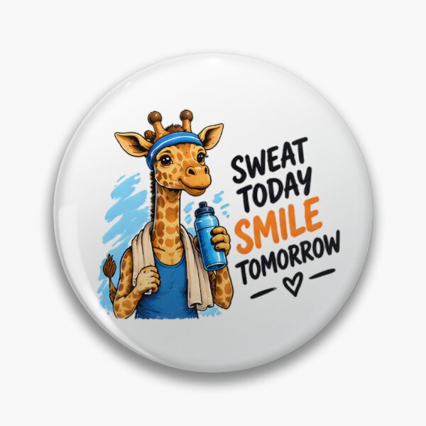 Item preview, Sweat Today Smile Tomorrow Workout Giraffe designed and sold by Pyt27.