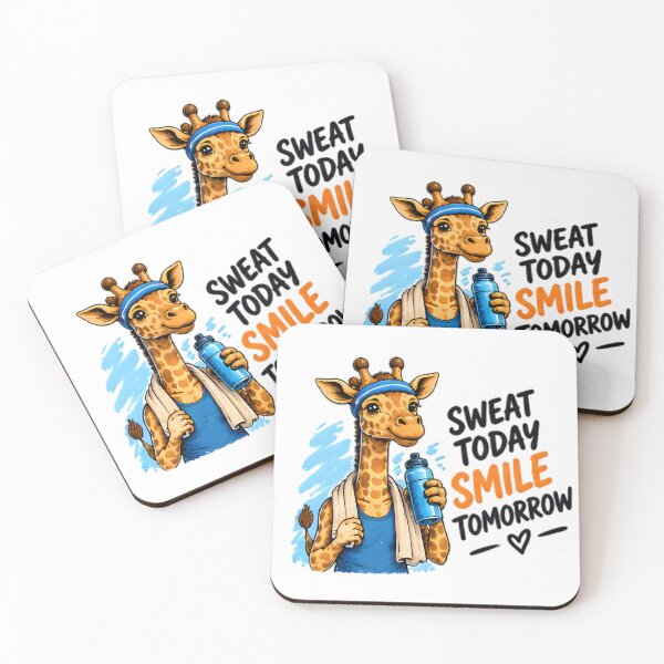 Item preview, Sweat Today Smile Tomorrow Workout Giraffe designed and sold by Pyt27.