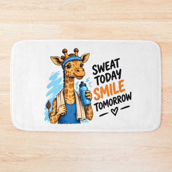Item preview, Sweat Today Smile Tomorrow Workout Giraffe designed and sold by Pyt27.