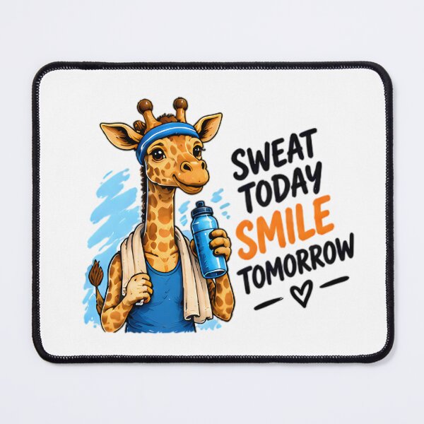 Item preview, Sweat Today Smile Tomorrow Workout Giraffe designed and sold by Pyt27.
