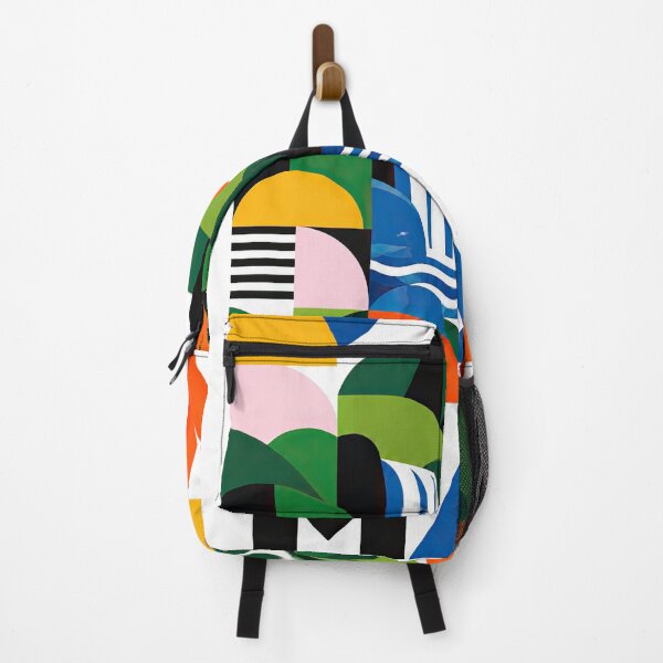 Item preview, Abstract geometric poster featuring stylized tropical landscape, designed and sold by ckybe.
