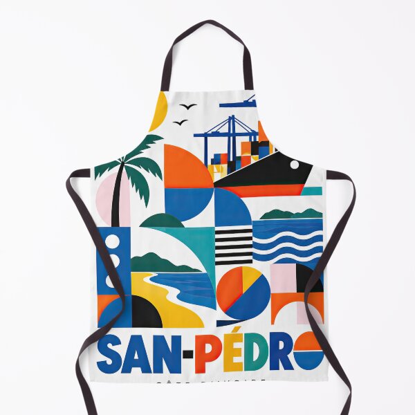 Item preview, Colorful flat graphic poster depicting San-Pdro, Cte dIvoire, designed and sold by ckybe.