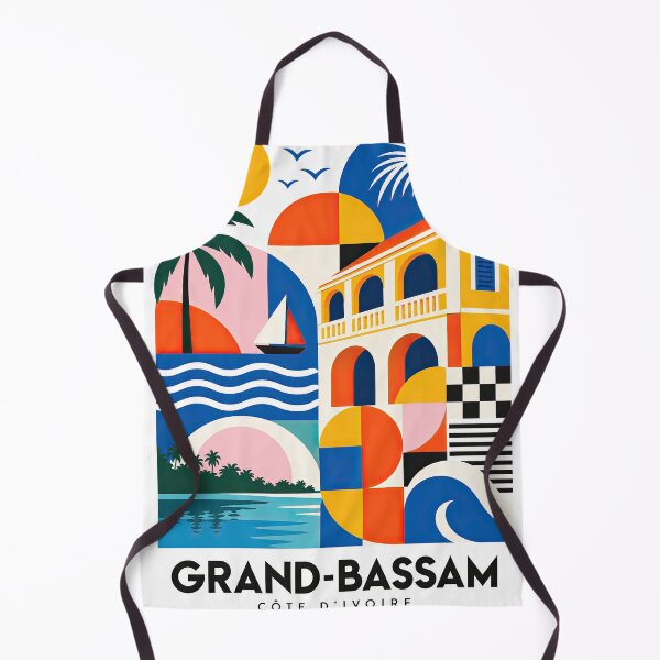 Item preview, Colorful geometric travel poster featuring a tropical coastal designed and sold by ckybe.