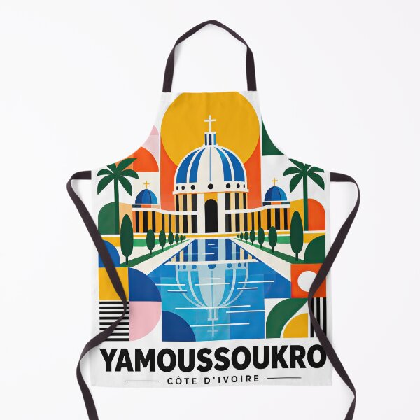 Item preview, Colorful illustrated poster of Yamoussoukro, Cte dIvoire, feat designed and sold by ckybe.