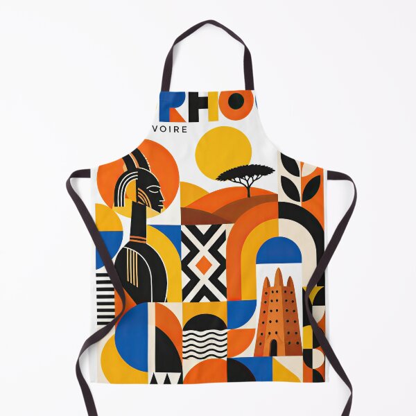 Item preview, Colorful geometric Cte dIvoire travel poster featuring stylize designed and sold by ckybe.