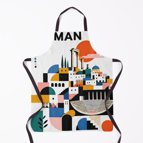 Item preview, Geometric poster illustration of Amman, Jordan featuring colorfu designed and sold by ckybe.