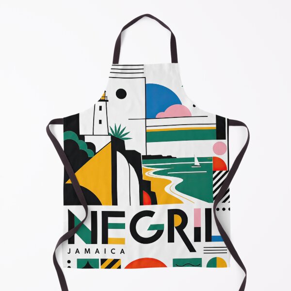 Item preview, Abstract geometric Jamaica travel poster featuring a lighthouse, designed and sold by ckybe.