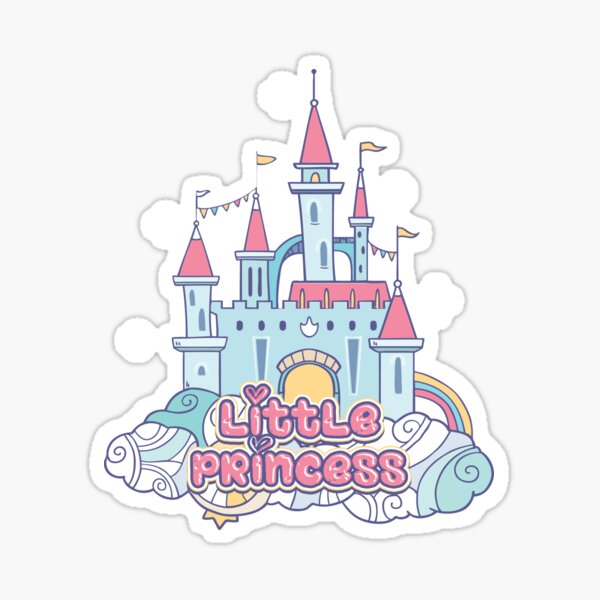Item preview, Little Princess in Castle graphic designed and sold by vintageday.