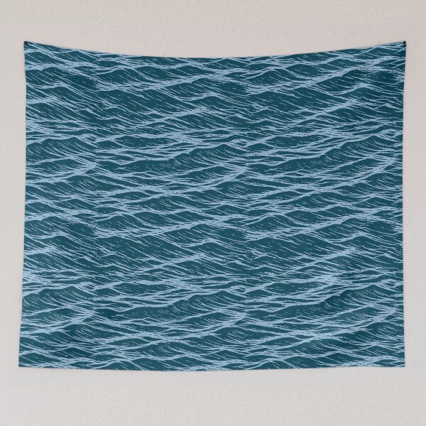 Item preview, Blue Ocean Waves Pattern designed and sold by sifis.